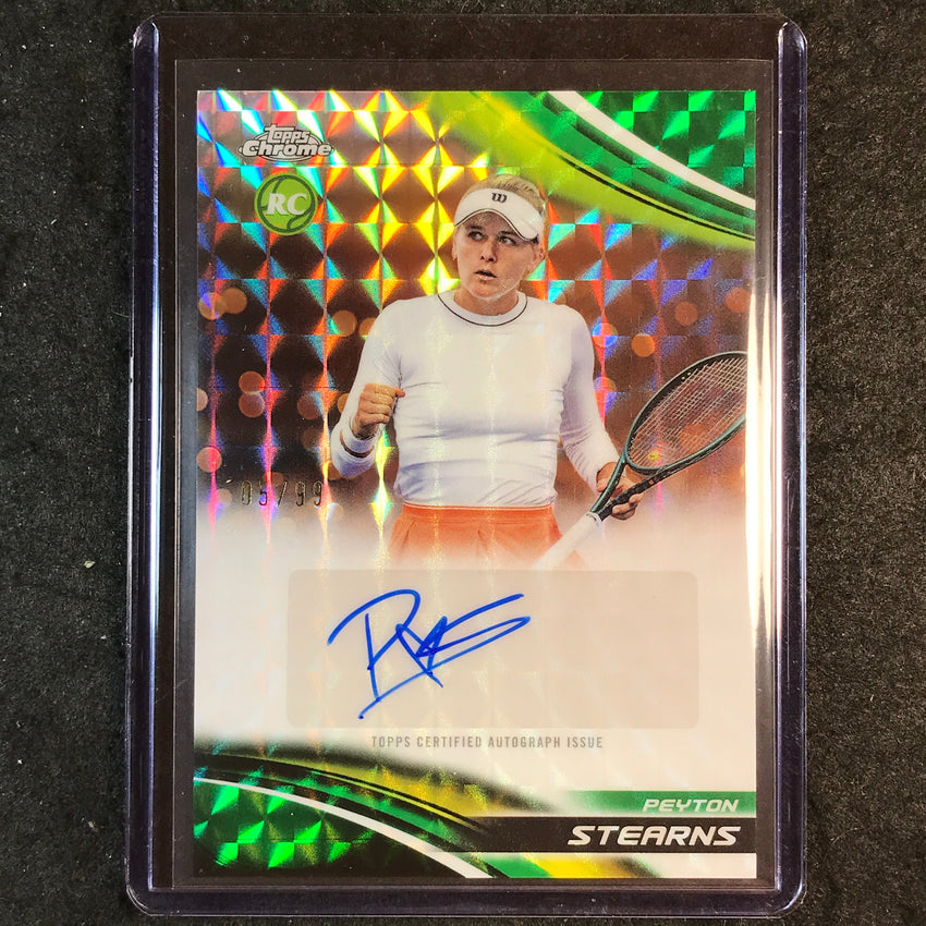 2025 Topps Chrome Tennis PEYTON STEARNS Rookie Auto Green Geometric 5/99