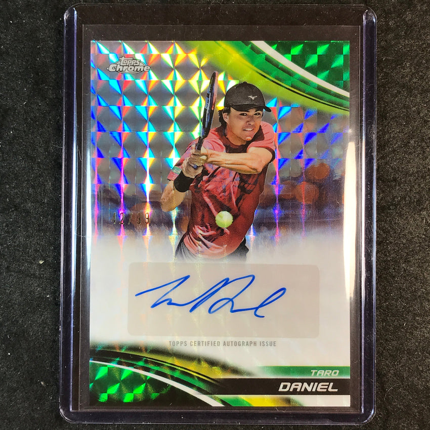2025 Topps Chrome Tennis TARO DANIEL Auto Green Geometric 42/99