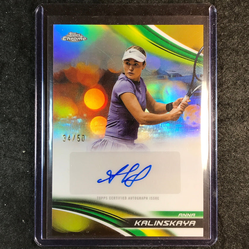 2025 Topps Chrome Tennis ANNA KALINSKAYA Auto Gold Refractor 34/50