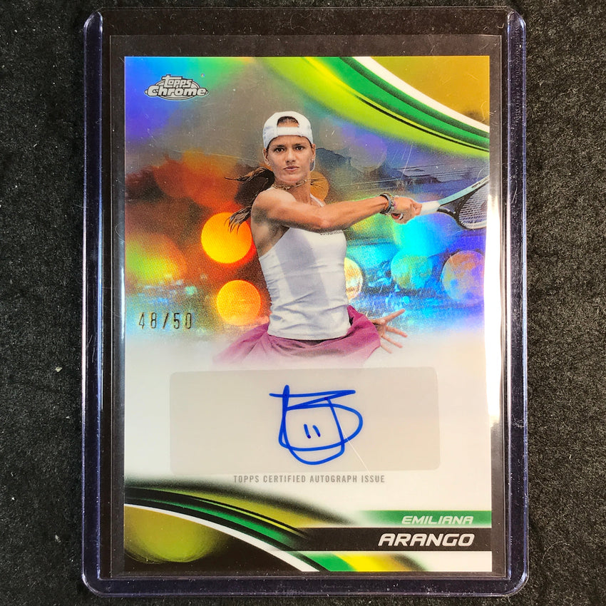 2025 Topps Chrome Tennis EMILIANA ARANGO Auto Gold Refractor 48/50