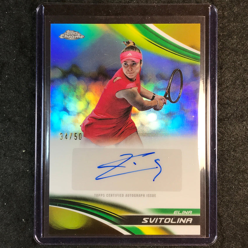 2025 Topps Chrome Tennis ELINA SVITOLINA Auto Gold Refractor 34/50