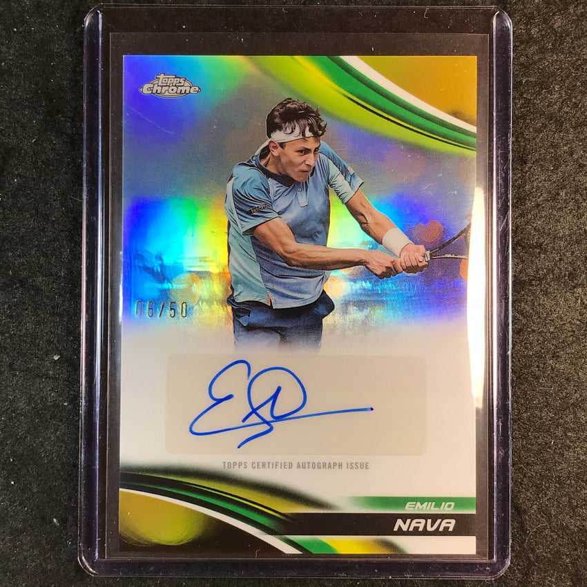 2025 Topps Chrome Tennis EMILIO NAVA Auto Gold Refractor 6/50