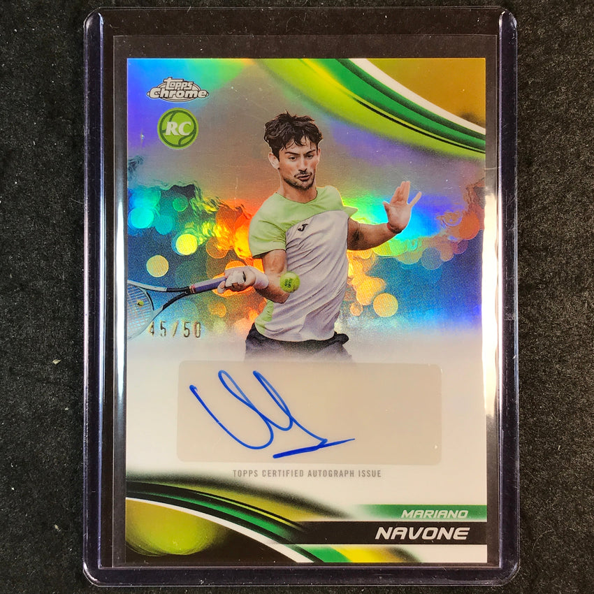 2025 Topps Chrome Tennis MARIANO NAVONE Rookie Auto Gold Refractor 45/50