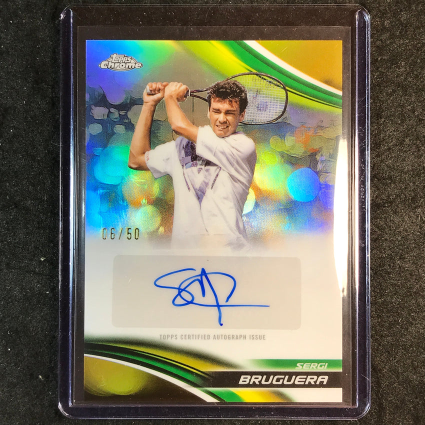 2025 Topps Chrome Tennis SERGI BRUGUERA Auto Gold Refractor 6/50