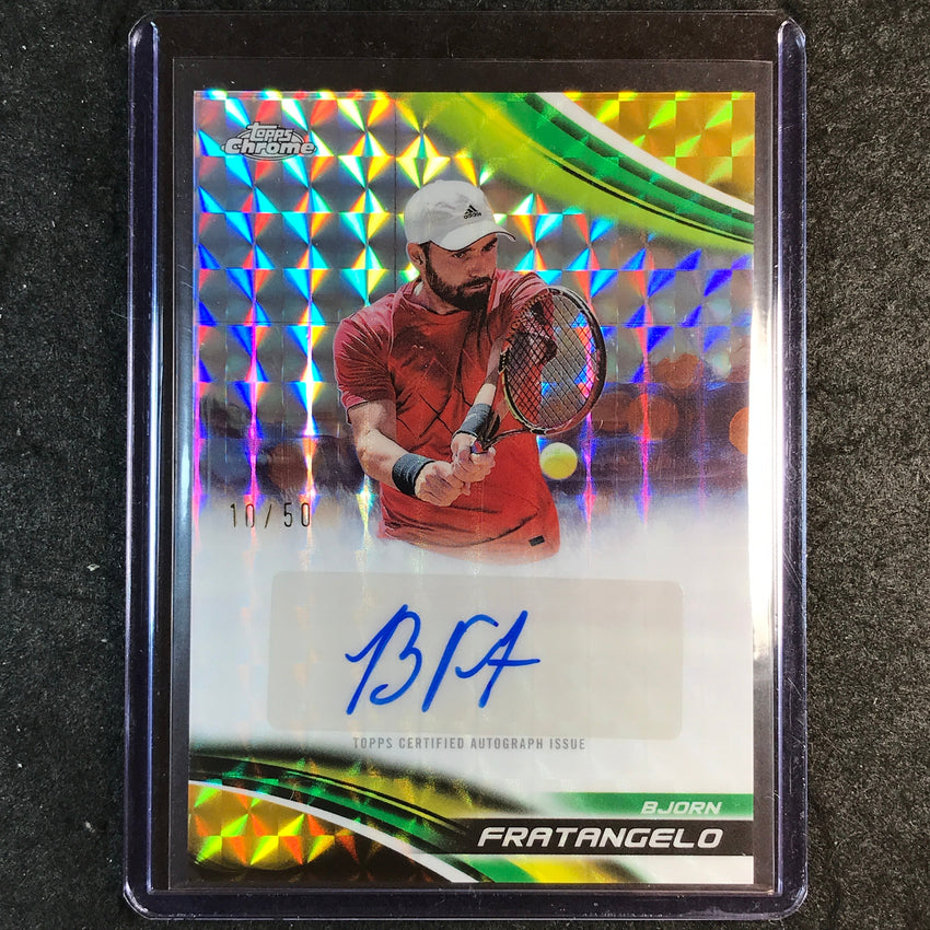2025 Topps Chrome Tennis BJORN FRATANGELO Auto Gold Geometric 10/50