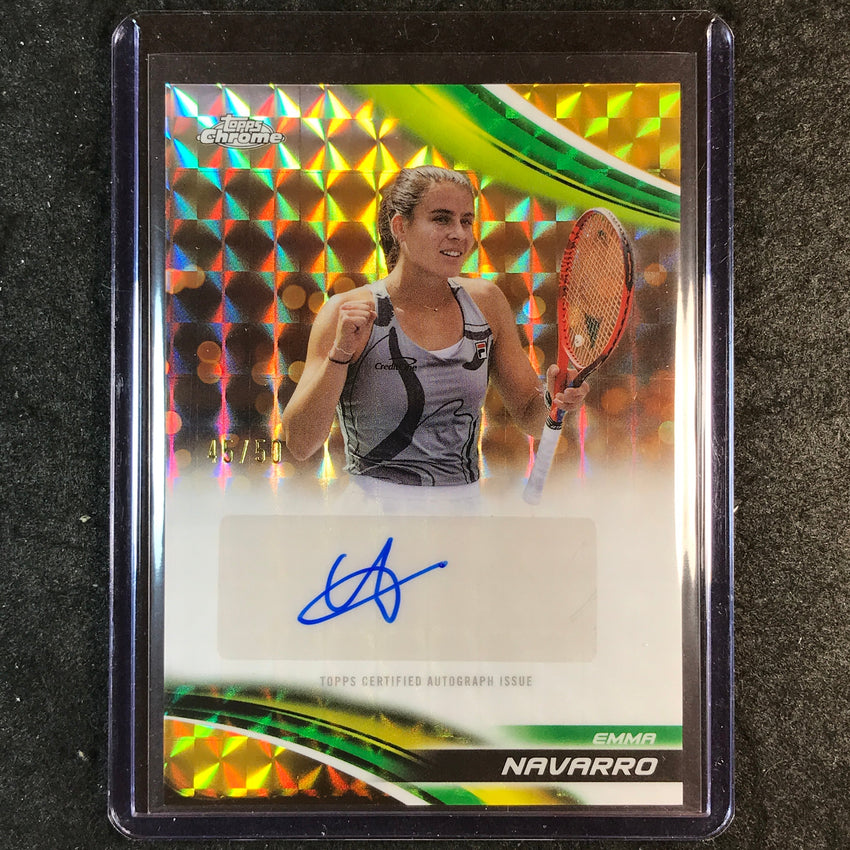 2025 Topps Chrome Tennis EMMA NAVARRO Auto Gold Geometric 45/50