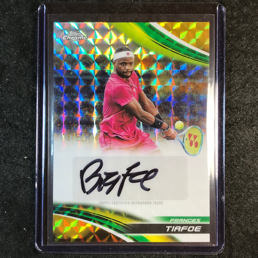 2025 Topps Chrome Tennis FRANCES TIAFOE Auto Gold Geometric 16/50