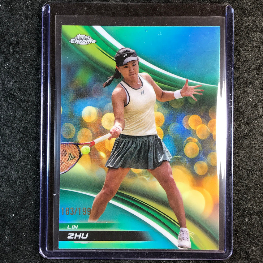 2025 Topps Chrome Tennis LIN ZHU Aqua /199 #129