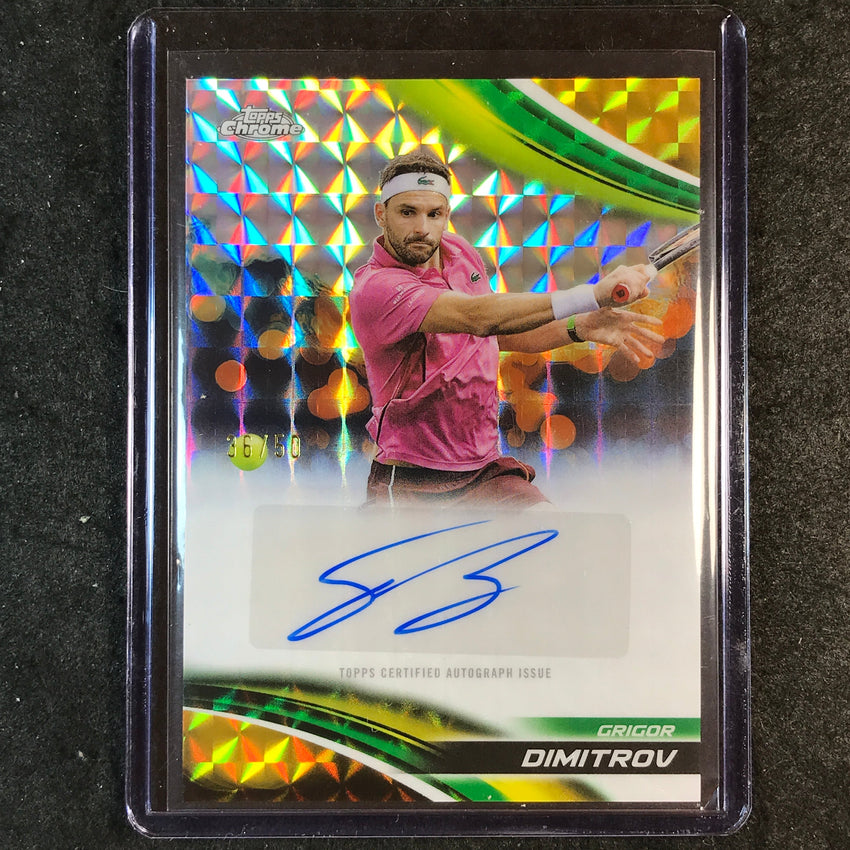2025 Topps Chrome Tennis GRIGOR DIMITROV Auto Gold Geometric 36/50