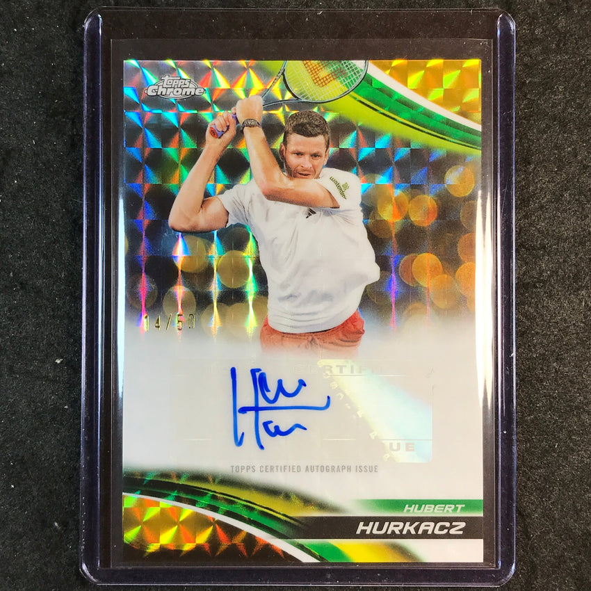 2025 Topps Chrome Tennis HUBERT HURKACZ Auto Gold Geometric 14/50