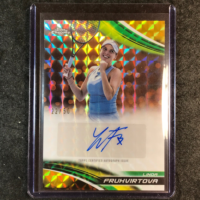 2025 Topps Chrome Tennis LINDA FRUHVIRTOVA Auto Gold Geometric 22/50