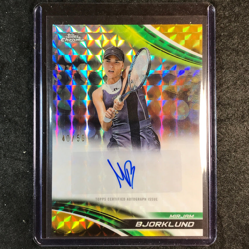 2025 Topps Chrome Tennis MIRJAM BJORKLUND Auto Gold Geometric 40/50
