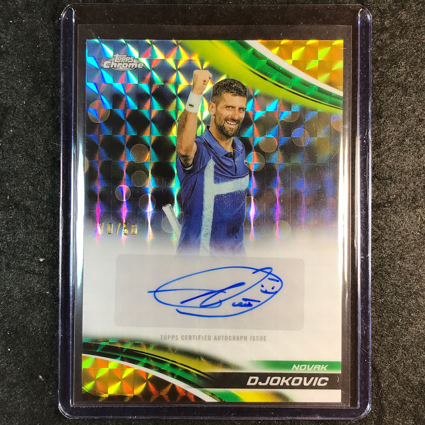 2025 Topps Chrome Tennis NOVAK DJOKOVIC Auto Gold Geometric 10/50