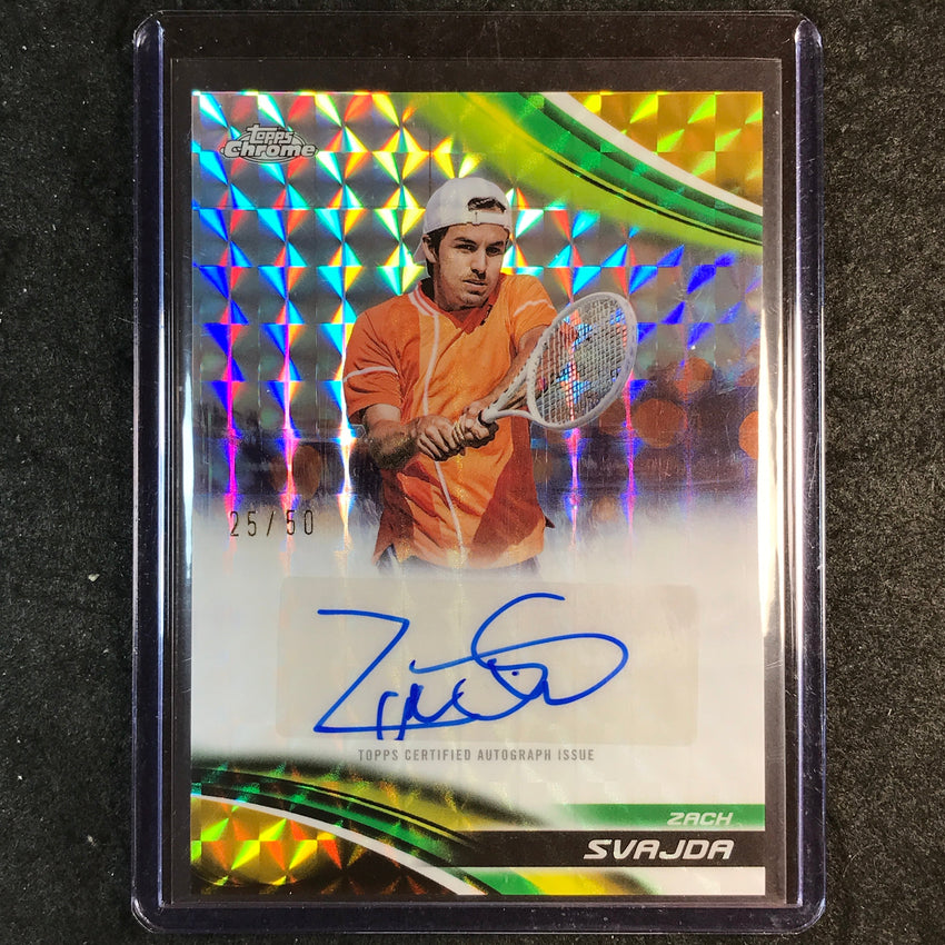 2025 Topps Chrome Tennis ZACH SVAJDA Auto Gold Geometric 25/50