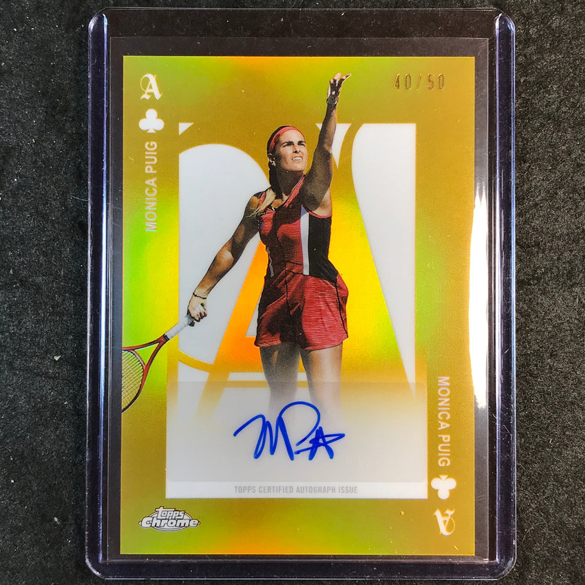 2025 Topps Chrome Tennis MONICA PUIG Aces Auto Gold Refractor 40/50