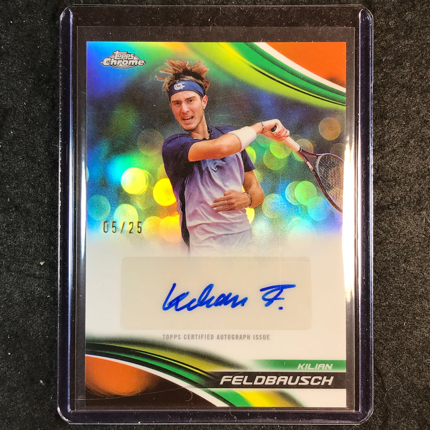 2025 Topps Chrome Tennis KILIAN FELDBAUSCH Auto Orange Refractor 5/25