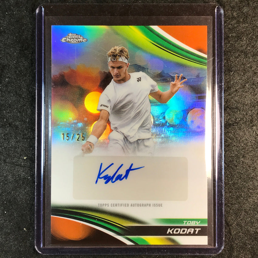 2025 Topps Chrome Tennis TOBY KODAT Auto Orange Refractor 15/25