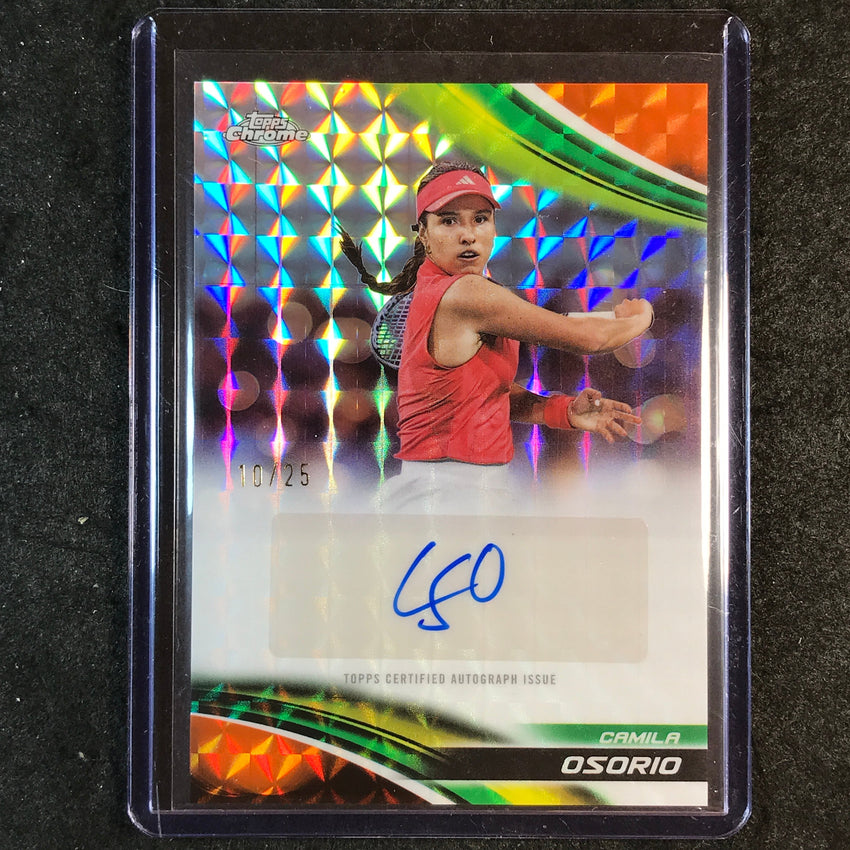 2025 Topps Chrome Tennis CAMILA OSORIO Auto Orange Geometric 10/25