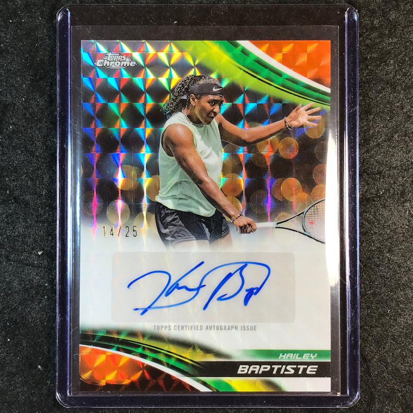 2025 Topps Chrome Tennis HAILEY BAPTISTE Auto Orange Geometric 14/25
