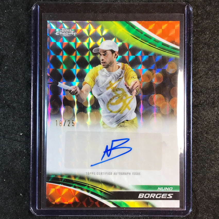 2025 Topps Chrome Tennis NUNO BORGES Auto Orange Geometric 18/25