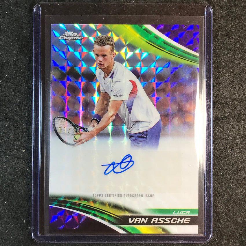 2025 Topps Chrome Tennis LUCA VAN ASSCHE Auto Purple Geometric 1/10