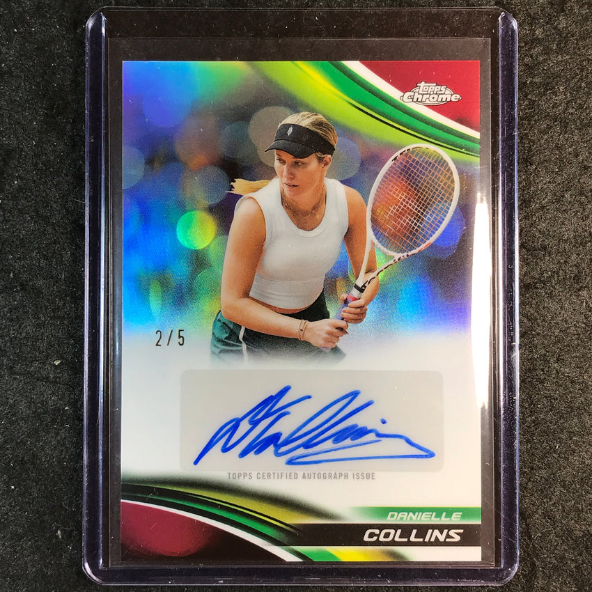 2025 Topps Chrome Tennis DANIELLE COLLINS Auto Red Refractor 2/5