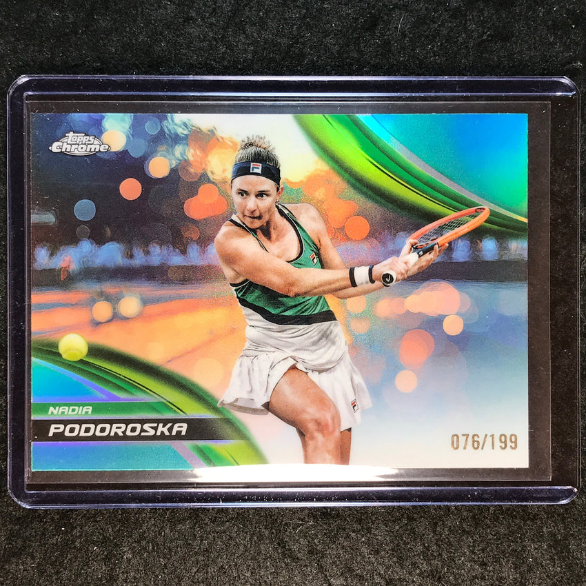 2025 Topps Chrome Tennis NADIA PODOROSKA Aqua /199 #264