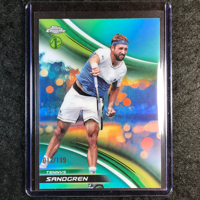 2025 Topps Chrome Tennis TENNYS SANDGREN 1st Aqua /199 #275