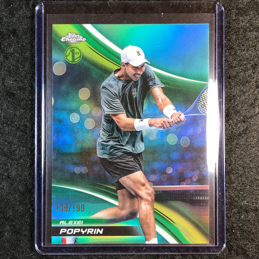 2025 Topps Chrome Tennis ALEXEI POPYRIN 1st Aqua /199 #298
