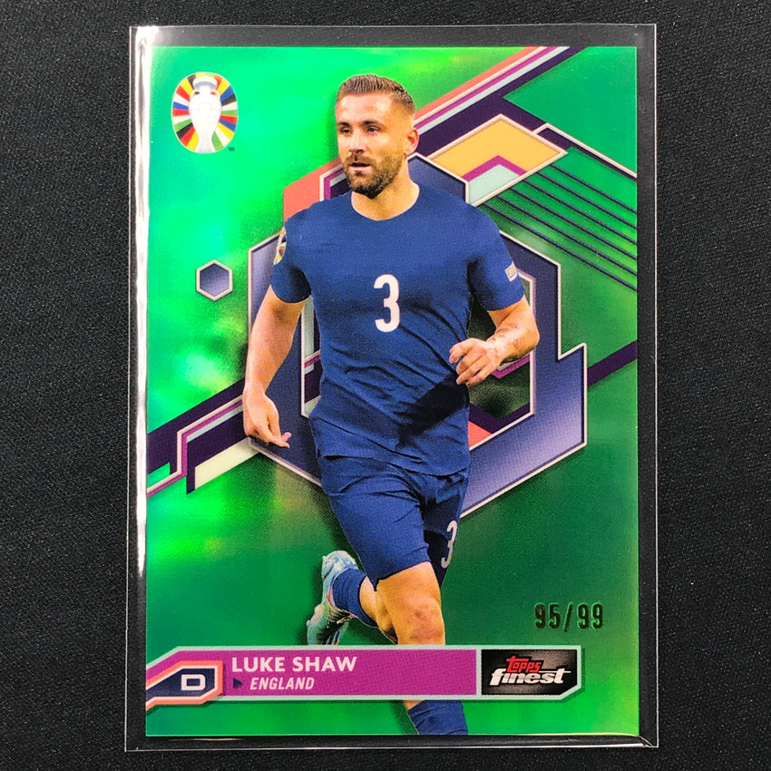2023 Topps Finest Road To Uefa Luke Shaw Base Green 95/99