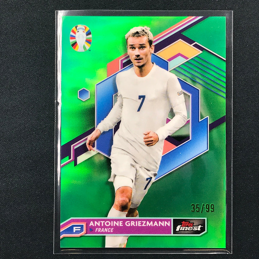 2023 Topps Finest Road To Uefa Antoine Griezmann Base Green 35/99