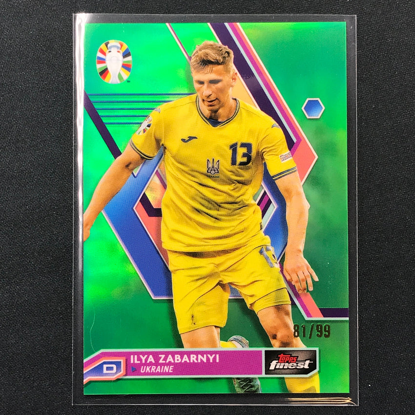2023 Topps Finest Road To Uefa Ilya Zabarnyi Base Green 81/99