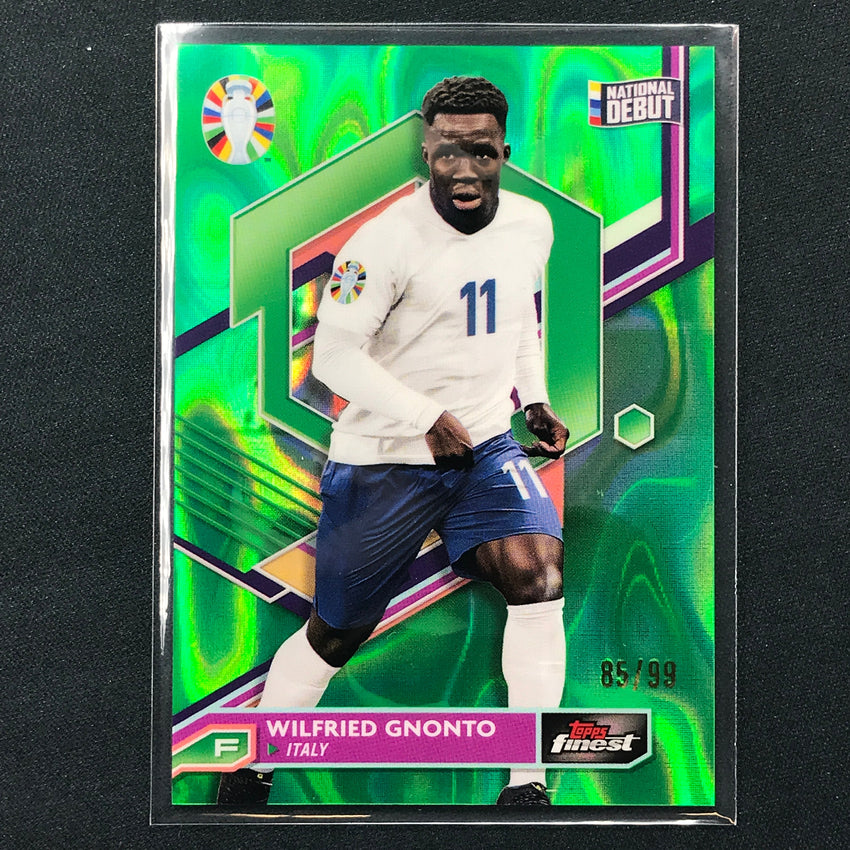 2023 Topps Finest Road To Uefa Wilfried Gnonto Base Lava Green 85/99