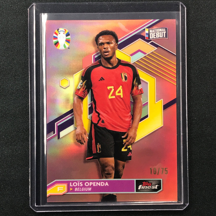2023 Topps Finest Road To Uefa Lois Openda Base Rose Gold 10/75
