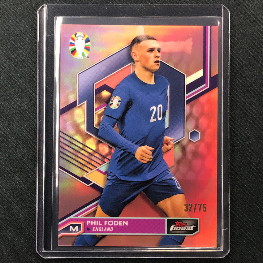 2023 Topps Finest Road To Uefa Phil Foden Base Rose Gold 32/75