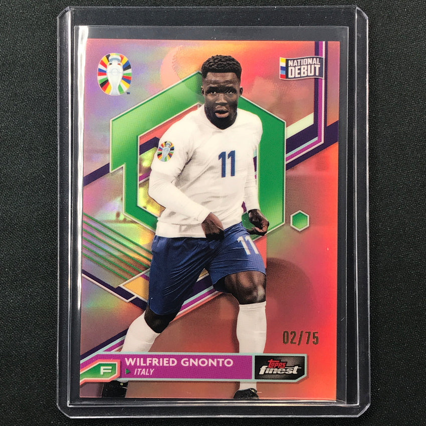 2023 Topps Finest Road To Uefa Wilfried Gnonto Base Rose Gold 2/75
