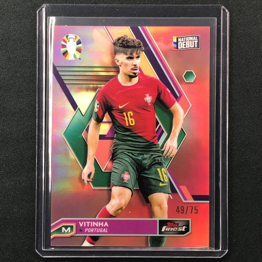 2023 Topps Finest Road To Uefa Vitinha Base Rose Gold 49/75