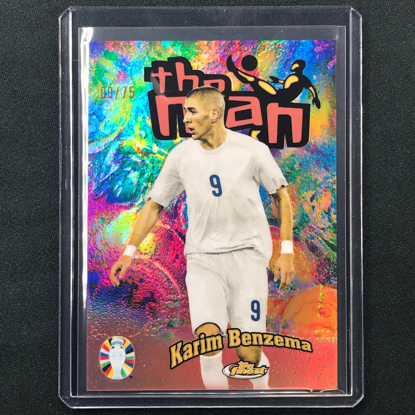 2023 Topps Finest Road To Uefa Karim Benzema The Man Rose Gold 9/75