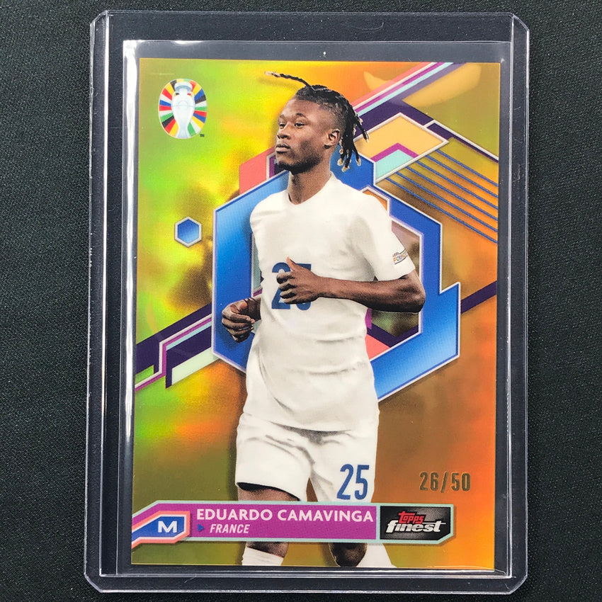 2023 Topps Finest Road To Uefa Eduardo Camavinga Base Gold 26/50
