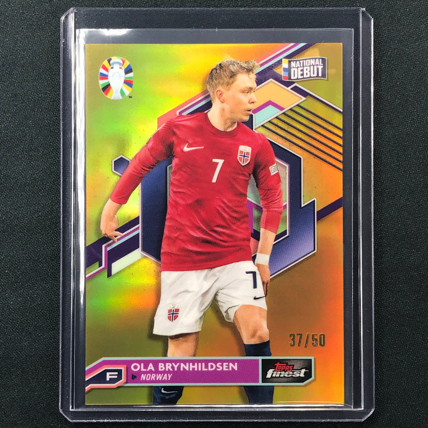 2023 Topps Finest Road To Uefa Ola Brynhildsen Base Gold 37/50
