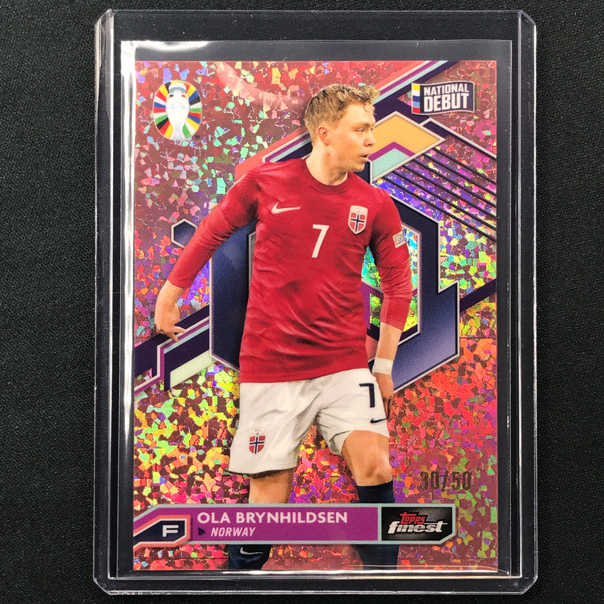 2023 Topps Finest Road To Uefa Ola Brynhildsen Base Rose Gold Mini-diamond 30/50