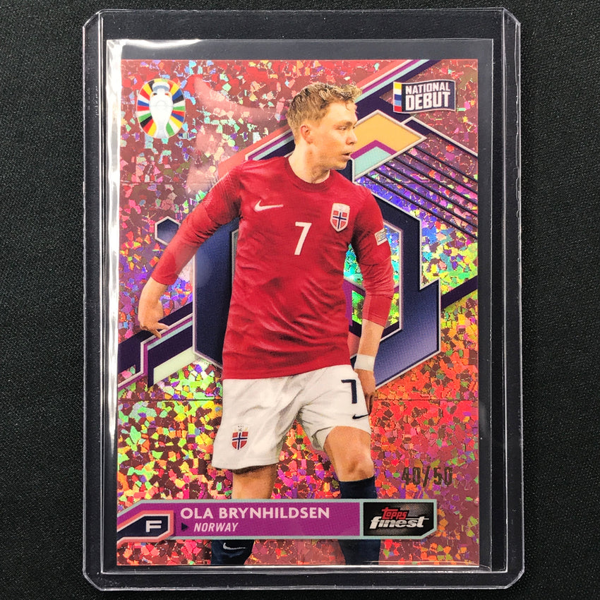 2023 Topps Finest Road To Uefa Ola Brynhildsen Base Rose Gold Mini-diamond 40/50