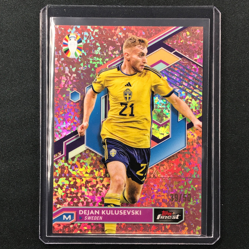 2023 Topps Finest Road To Uefa Dejan Kulusevski Rose Gold Mini-diamond 39/50