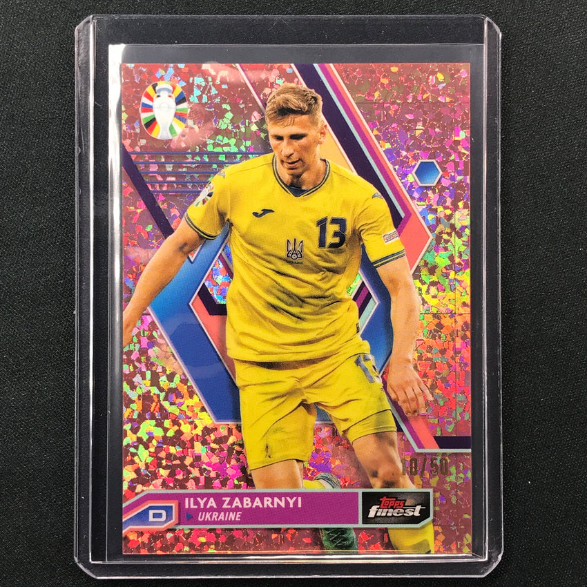 2023 Topps Finest Road To Uefa Ilya Zabarnyi Base Rose Gold Mini-diamond 10/50