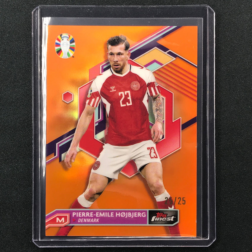 2023 Topps Finest Road To Uefa Pierre-emile Hojbjerg Base Orange 25/25