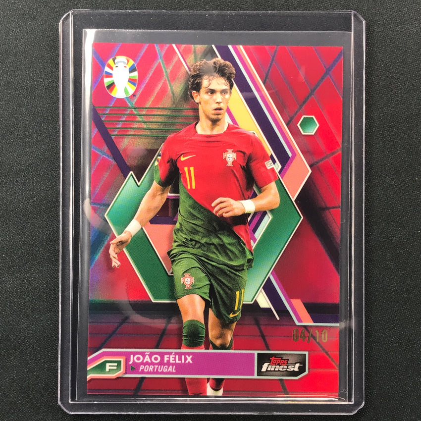 2023 Topps Finest Road To Uefa Joao Felix Base Red Black Vaporwave 4/10