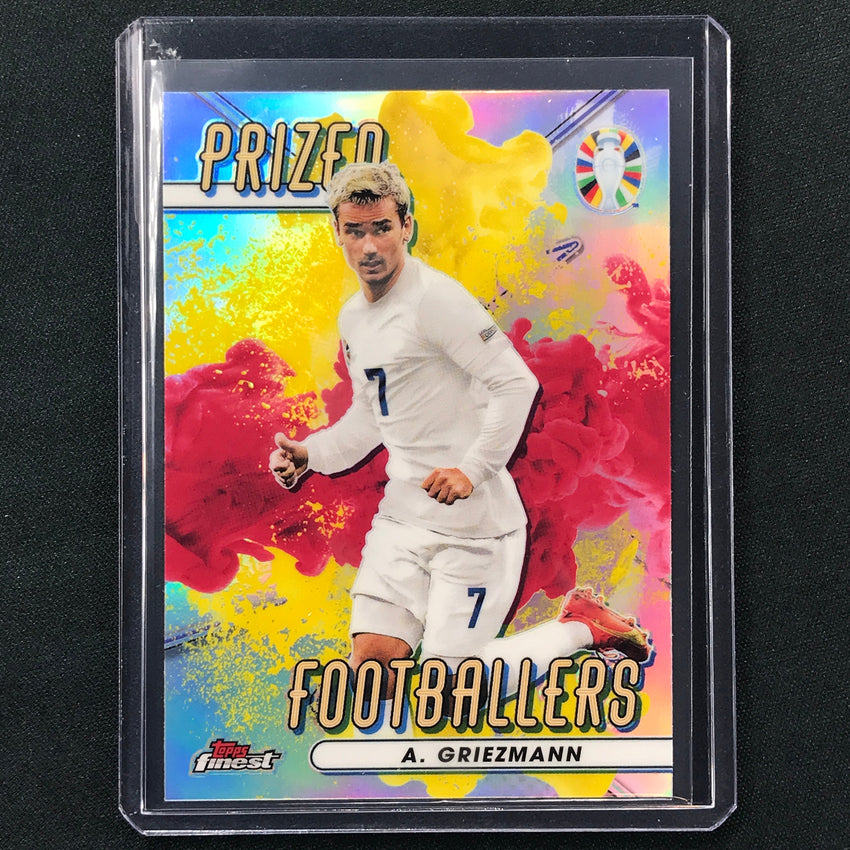 2023 Topps Finest Road To Uefa Antoine Griezmann Prized Yellow Red Fusion Sp #Ag