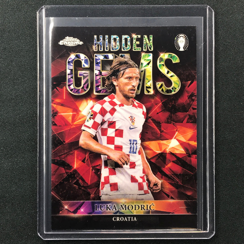2023 Topps Finest Road To Uefa Luka Modric Hidden Gems Ssp No 1