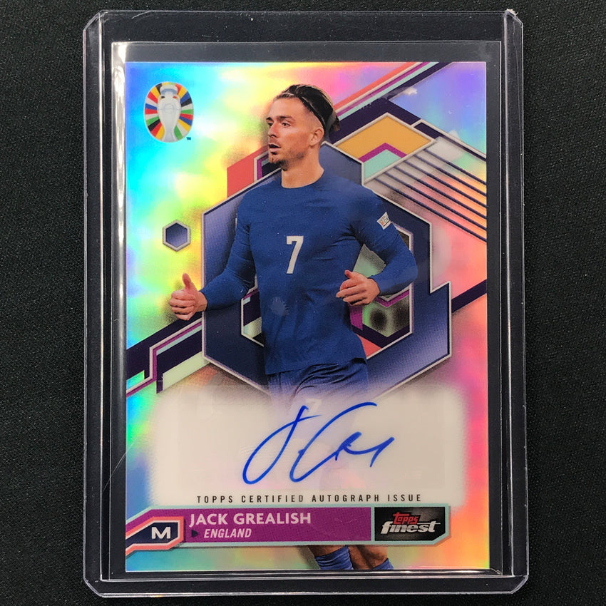 2023 Topps Finest Road To Uefa Jack Grealish Base Auto No Jg