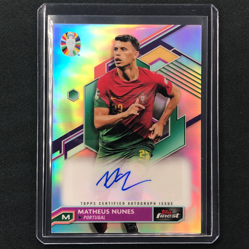 2023 Topps Finest Road To Uefa Matheus Nunes Base Auto #Mn